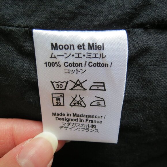 MOON ET MIEL Girl's Black Pink Glitter Smocked Short Sleeve Iris Dress Size 8 - Picture 10 of 11